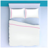 400TC Single Embroidery Sateen Solid Cotton Sheet Set