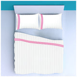 400TC Triple Embroidery Sateen Stripe Cotton Sheet Set