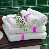 Cotton Triple Embroidered Bath Towels (Set of 2)
