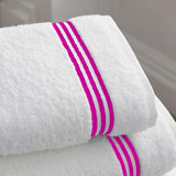 Cotton Triple Embroidered Bath Towels (Set of 2)