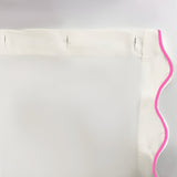 Scallop Embroidery Shower Cotton Curtain