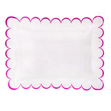 Allena 400TC Cotton Scallop Embroidery Sateen Microcheck Pillow Sham
