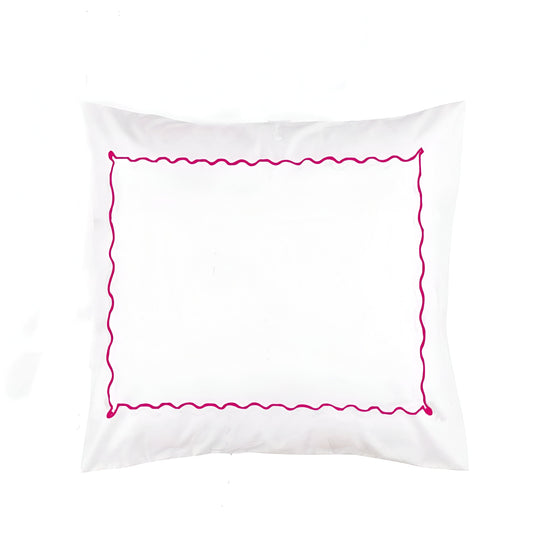 Ava 400TC Cotton Scallop Embroidery Sateen Solid Pillow Sham
