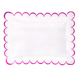 Allena 400TC Cotton Scallop Embroidery Sateen Solid Pillow Sham