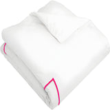 400TC Cotton Single Embroidery Sateen Solid Duvet Cover Set