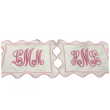 400TC Cotton Scallop Embroidery & Border Sateen Solid Pillow Sham