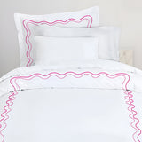Double Wavy Embroidered Cotton Duvet Cover Set