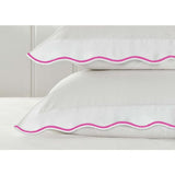 400TC Cotton Scallop Embroidery Sateen Microcheck Duvet Cover Set