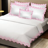 Imaginary Scallop 400TC Cotton Embroidery Sateen Solid Duvet Cover Set