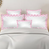 Imaginary Scallop 400TC Cotton Embroidery Sateen Solid Duvet Cover Set