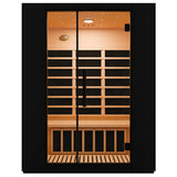 3-Person Infrared Heater Indoor Sauna With Red Light Therapy, Chromotherapy Lights, WiFi Control, Black Canadian Hemlock