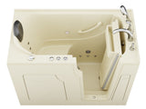 Coupe Premier 53 - 60 in x 28 in. Right Drain Whirlpool Jetted Walk-in Tub in Biscuit