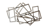 Metal Rectangles Wall Décor Silver