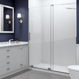 Longboat Series 56 to 60 in. x 76 in. Sliding Semi-Frameless Shower Door with Tsunami Guard Tempered Glass