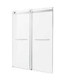 Kahn Series 57 to 60 in. x 76 in. Sliding Frameless Shower Door with Tsunami Guard Tempered Glass