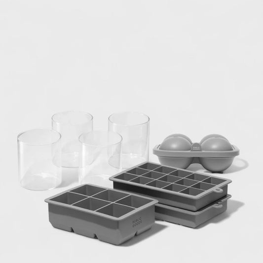 Ice Mold & Glasses Set
