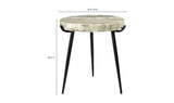 Brinley Marble Accent Table Light Brown