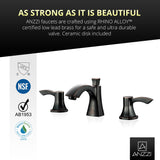 ANZZI Sonata Widespread Faucet, Dual Lever Control, 1.2 GPM WaterSense & ADA Certified, Rhino Alloy Solid Brass, Various Finishes
