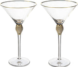 Diamond Collection 2 Piece Stemmed Martini Set