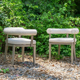 PURPLE LEAF Patio Dining Set Luxury Modern Conversation Set Aluminum Large Rectangle Dining Table and Chairs with Olefin Cushion Outdoor Furniture Set for Garden Porch Deck Backyard