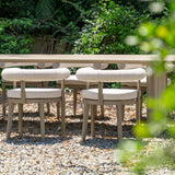 PURPLE LEAF Patio Dining Set Luxury Modern Conversation Set Aluminum Large Rectangle Dining Table and Chairs with Olefin Cushion Outdoor Furniture Set for Garden Porch Deck Backyard