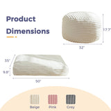 MAXYOYO Kids Bean Bag Chair Bed, Convertible Children Bean Chair to Floor Mattress, Beige