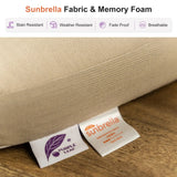 PURPLE LEAF Patio Dining Set with Sunbrella Fabric Cushions and Aluminum Table All-Weather Wicker Patio Table Set for Deck