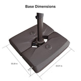 PURPLE LEAF Cantilever Umbrella Weighted Base ZY02XGTBS-90