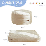 MAXYOYO Corduroy Bean Bag Chair Bed for Kids, Convertible Bean Bag Folds from Chair to Floor Mattress, Beige