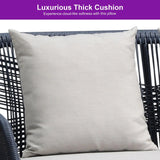PURPLE LEAF Rivra 4-Piece Patio Conversation Set with Wicker Chairs and Thick Sofa Cushions for Garden