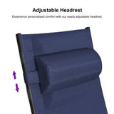 PURPLE LEAF Patio Chaise Lounge Set Outdoor Beach Pool Sunbathing Lawn Lounger Recliner Chair Outside Chairs with Side Table Included
