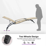 PURPLE LEAF Patio Lounge Chair with Canopy Shade Outdoor Chaise Lounge Chair Set of 2 for Lawn Poolside Backyard Sunbathing Tanning Chairs with Arm