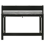 Besler 47-inch SmartTop Writing Desk with Shelf Grey Stone and Black