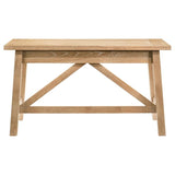 Fabian 54-inch 2-drawer Computer Writing Desk Distressed Light Brown