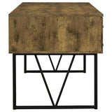 Analiese 63-inch 4-drawer Writing Desk Rustic Nutmeg