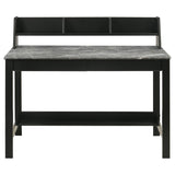 Besler 47-inch SmartTop Writing Desk with Shelf Grey Stone and Black