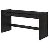 Leandro 2-drawer Home Office Writing Desk Burnished Black