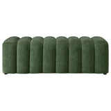 Summer Upholstered Channel Accent Bench Green