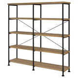 Analiese 63-inch 4-shelf Double Bookshelf Mango