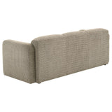 Dorset 3-piece Upholstered Round Track Arm Sofa Set Brown