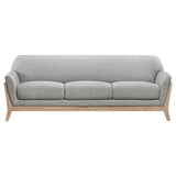 Vaughn 3-piece Fabric Upholstered Flared Arm Sofa Set Grey