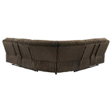 Atkinson Upholstered Reclining Sectional Sofa Chocolate