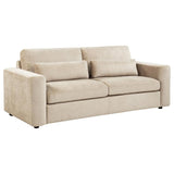 Amador 3-piece Chenille Upholstered Track Arm Sofa Set Camel