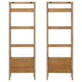 Fabian 2-piece 4-shelf Bookshelf with Drawer Distressed Light Brown