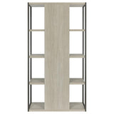 Loomis 72-inch 4-shelf Bookshelf Whitewashed Grey