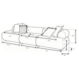 Byrne 143-inch Velvet Modular Bumper Sectional Sofa Rust