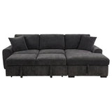 Pastrana Upholstered Sleeper Sectional Sofa RAF Chaise Grey