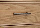 Vermes 66-inch 7-drawer Computer Desk with Power Outlet Light Ash