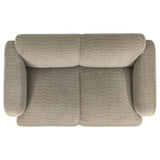 Dorset 3-piece Upholstered Round Track Arm Sofa Set Brown