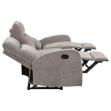 Hamilton 3-piece Chenille Manual Reclining Sofa Set Sand